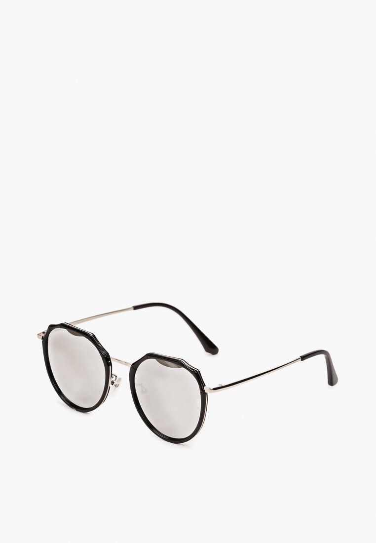 Srebrno-Szare Okulary Przeciwsłoneczne z Okrągłymi Oprawkami Scalode
