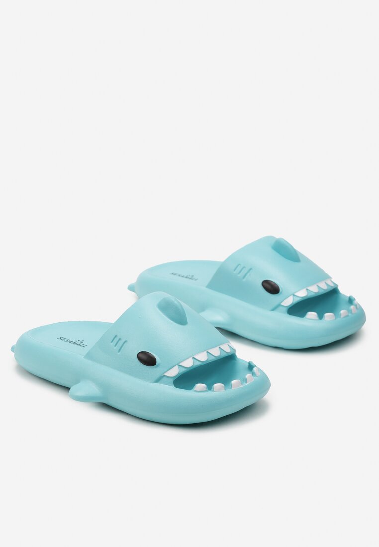 Jasnoniebieskie Klapki Rekiny z Pianki Kasmerelda