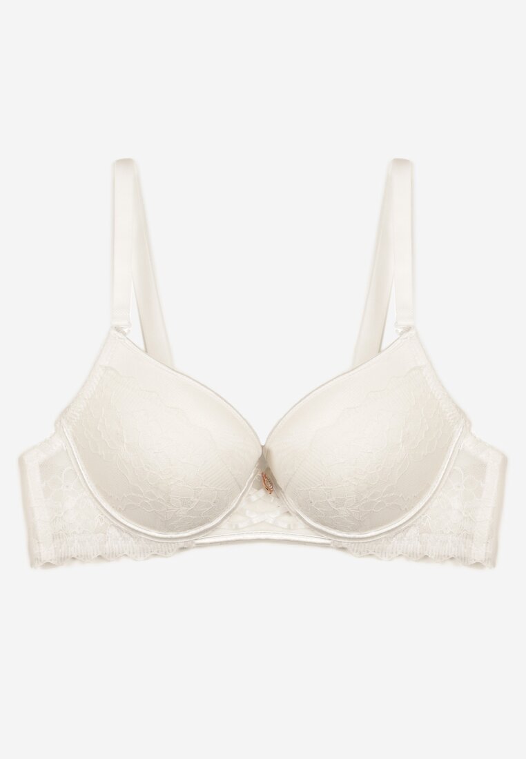 Sutien Push-Up Bej Deschis cu Dantelă Fină Alenmdra