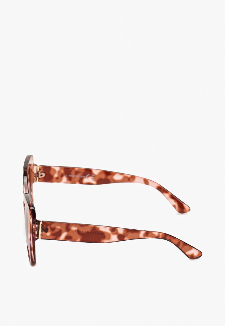 Ciemnoróżowe Okulary Przeciwsłoneczne Nowoczesne Kwadratowe Kocie Oko Theopa