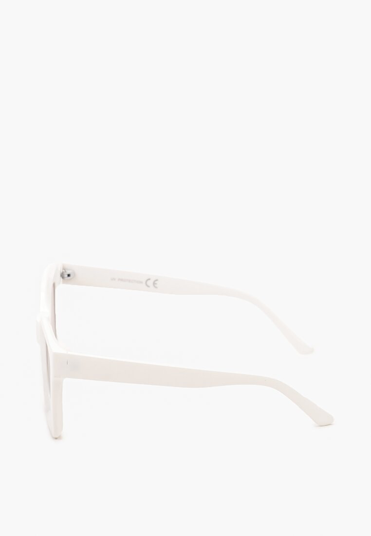 Białe Kwadratowe Okulary Przeciwsłoneczne Oriadda