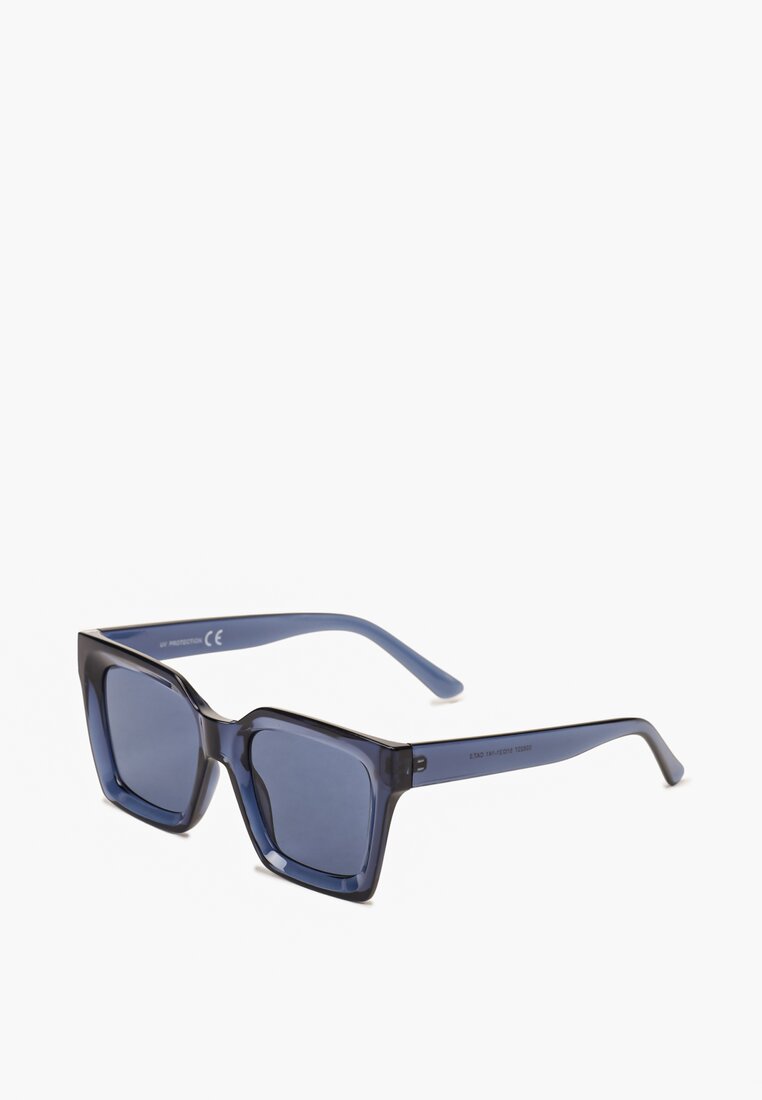Niebieskie Kwadratowe Okulary Przeciwsłoneczne Oriadda