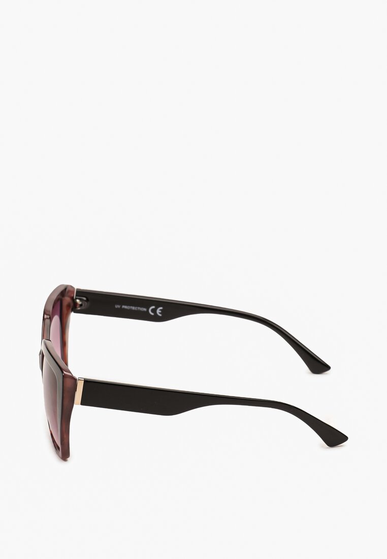 Czarno-Różowe Duże Okulary Przeciwsłoneczne Typu Kocie Oko z Filtrem UV Vunirra