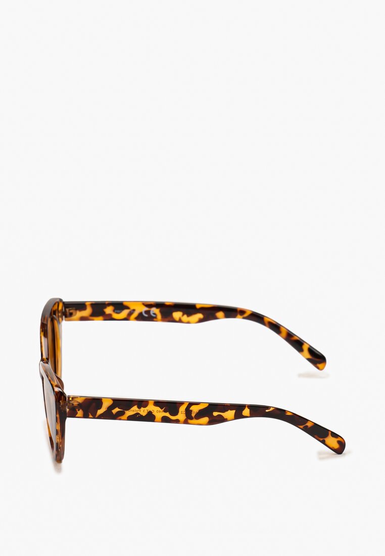 Brązowe Przeciwsłoneczne Okulary z Oprawkami Kocie Oczy Aclitssa