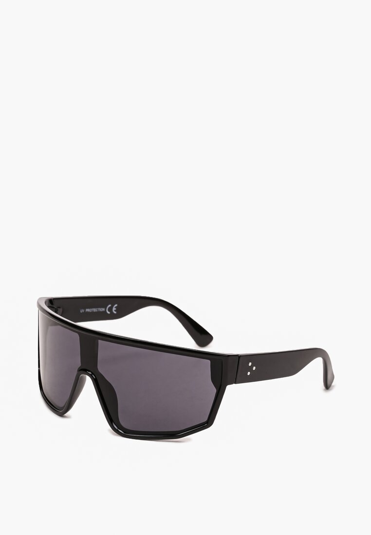 Czarne Przeciwsłoneczne Okulary w Sportowym Stylu Sanieesa