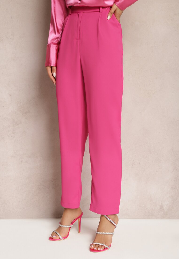 Pantaloni Fucsia Clasici cu Buzunare Dracaisa