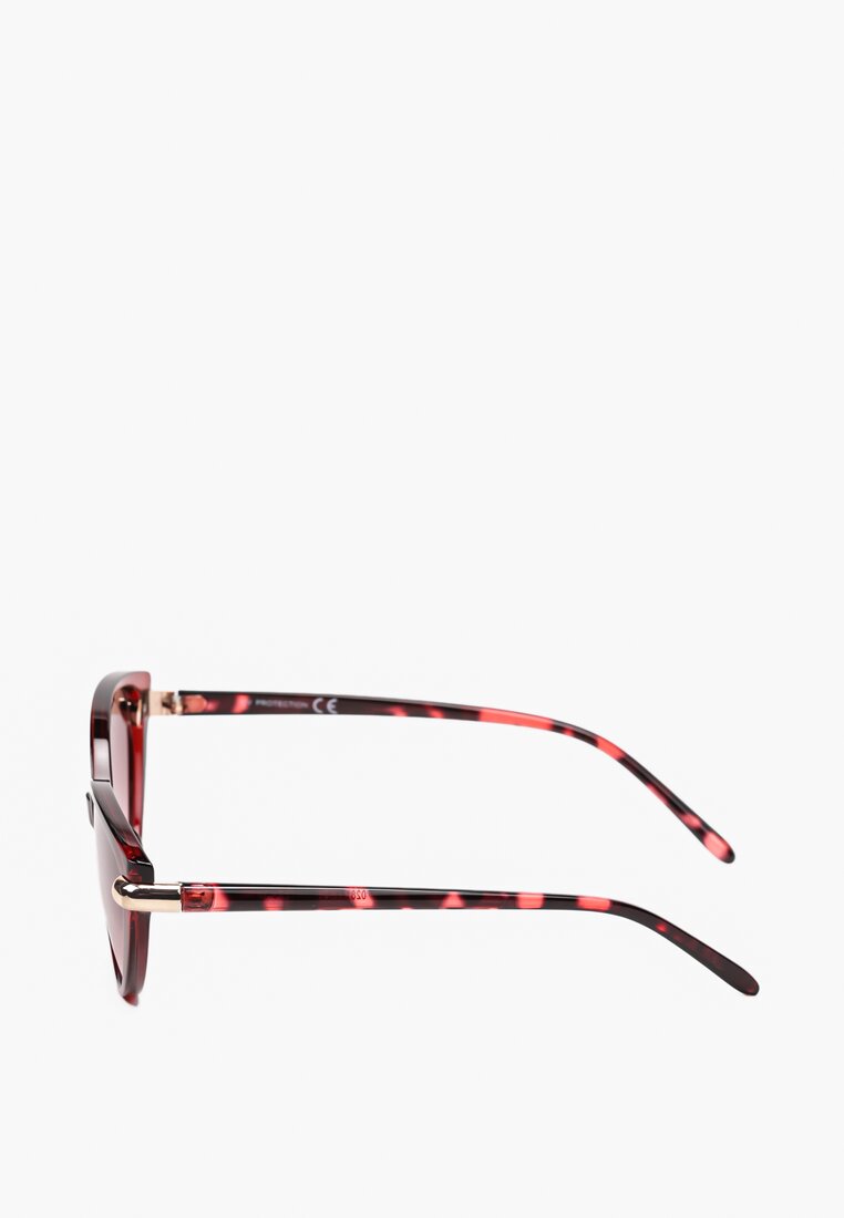 Brązowe  Okulary Przeciwsłoneczne o Kształcie Kocich Oczu Aviria