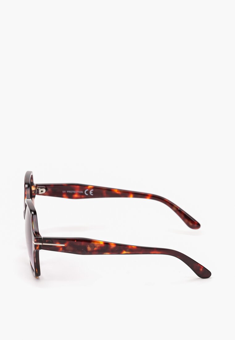 Ciemnobrązowe Kwadratowe Okulary Przeciwsłoneczne Alazire