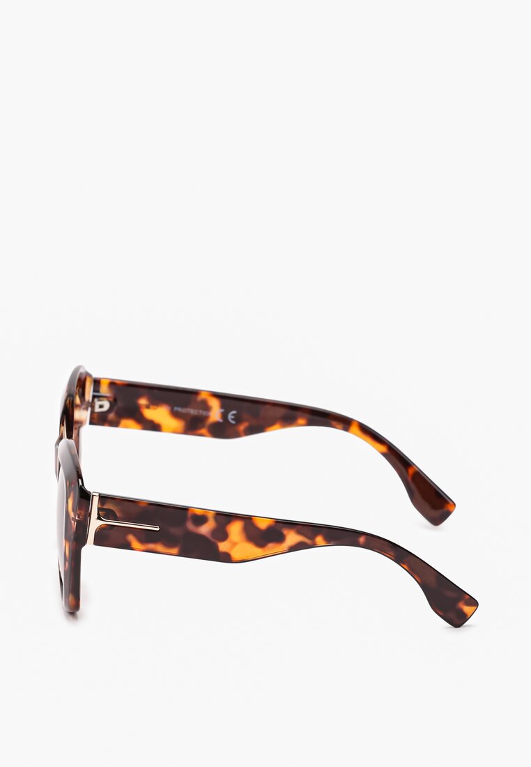 Brązowe Okulary Przeciwsłoneczne w Typie Cat Eye Fetella