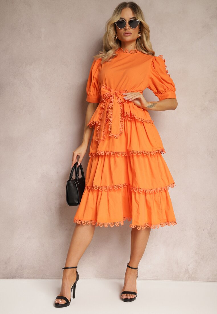 Pomarańczowa Sukienka Klymime