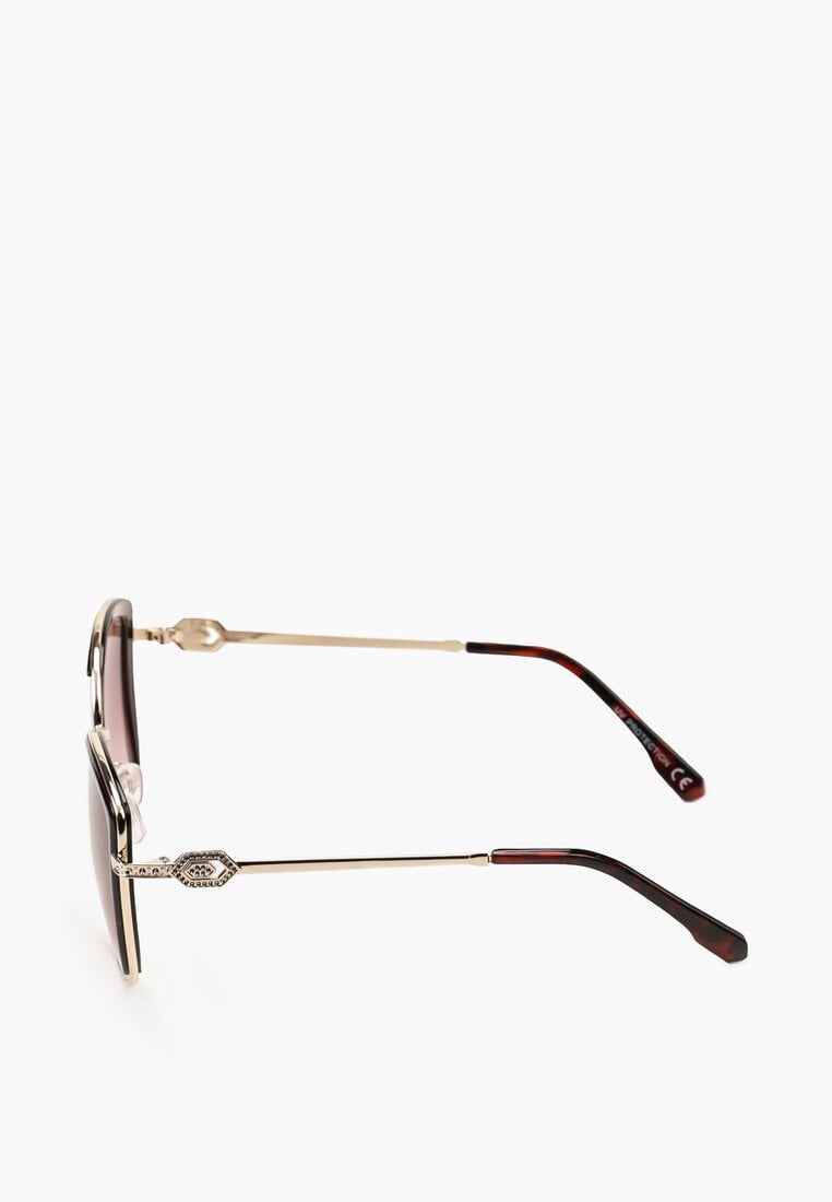 Ciemnobrązowe Przeciwsłoneczne Okulary z Szerokimi Oprawkami Androda