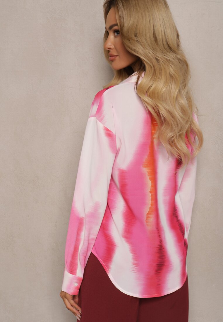 Camasa Clasica Alb-Fuchsia Tie-Dye Analera de la