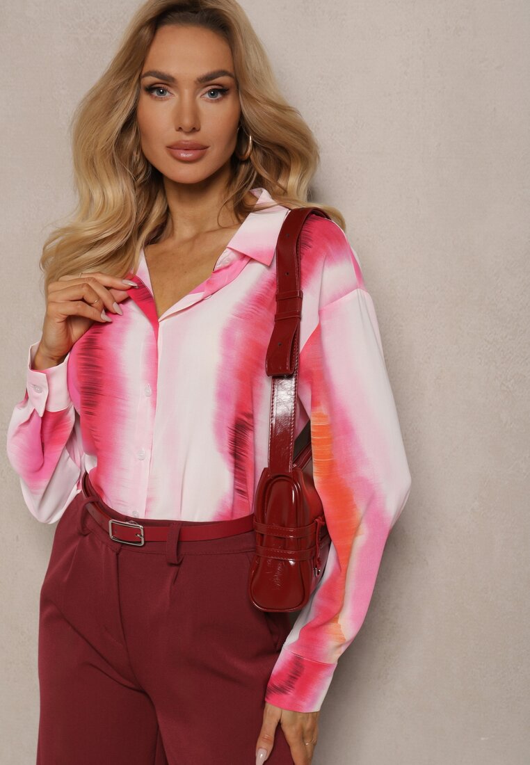 Camasa Clasica Alb-Fuchsia Tie-Dye Analera de la