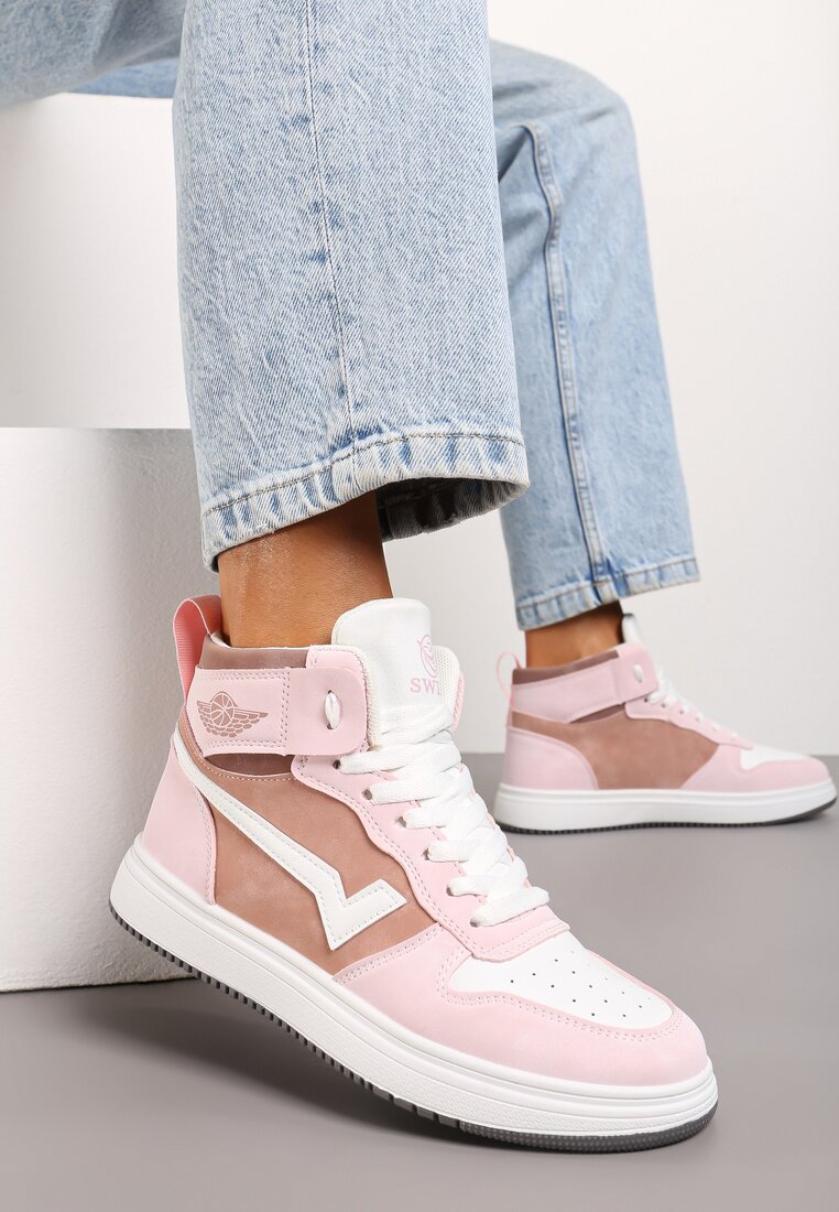 Różowo-Białe Sneakersy Esspina