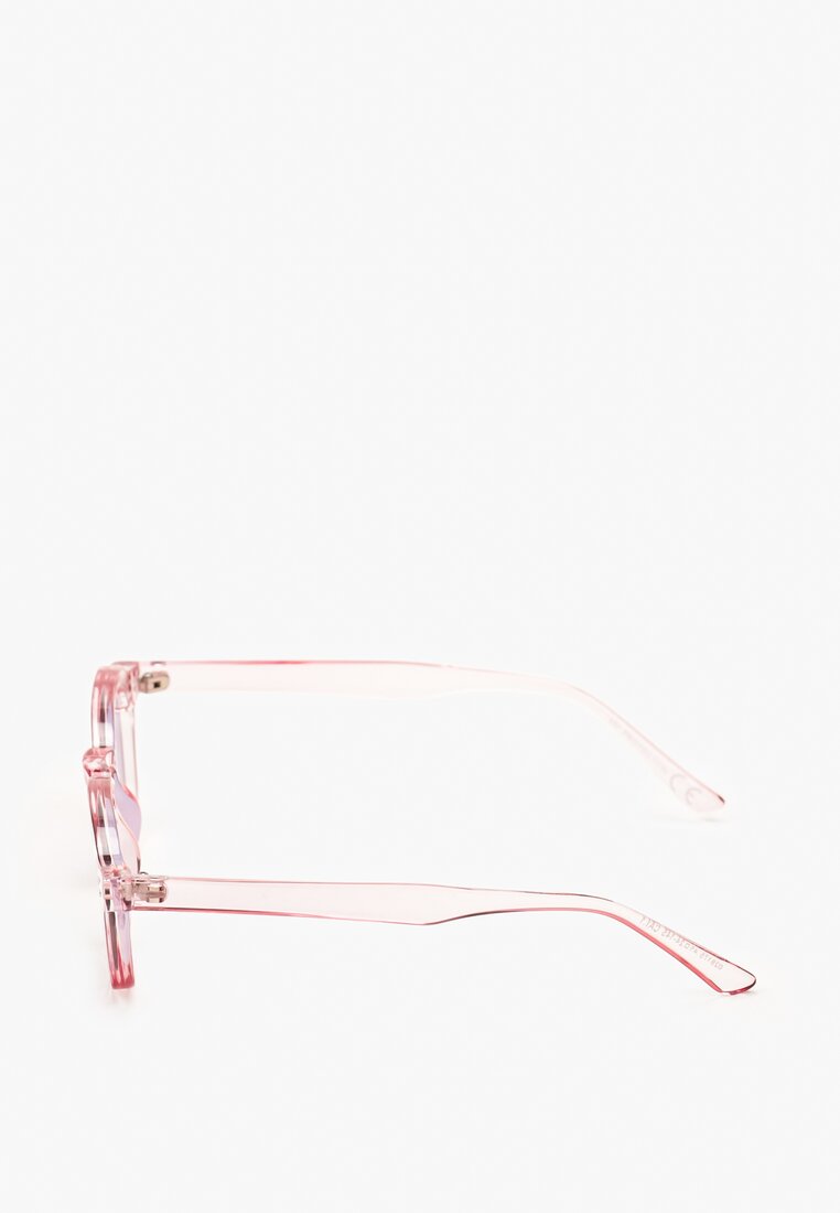 Różowe Casualowe Okulary Przeciwsłoneczne z Filtrem UV Cleata