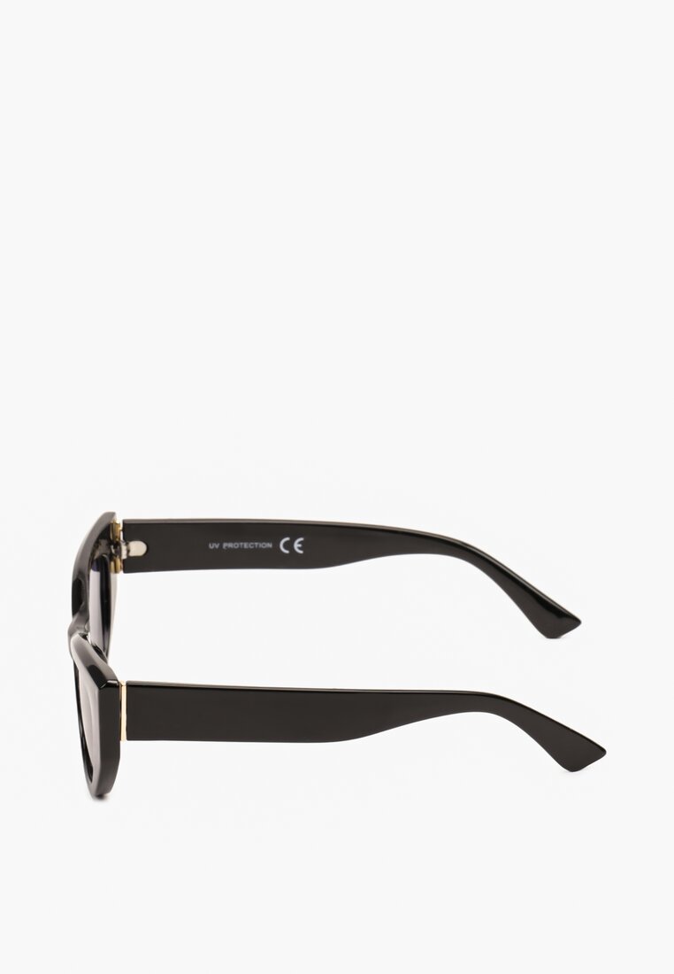 Czarne Designerskie Okulary Przeciwsłoneczne z Filtrem UV z Lekkiego Tworzywa Quesdia