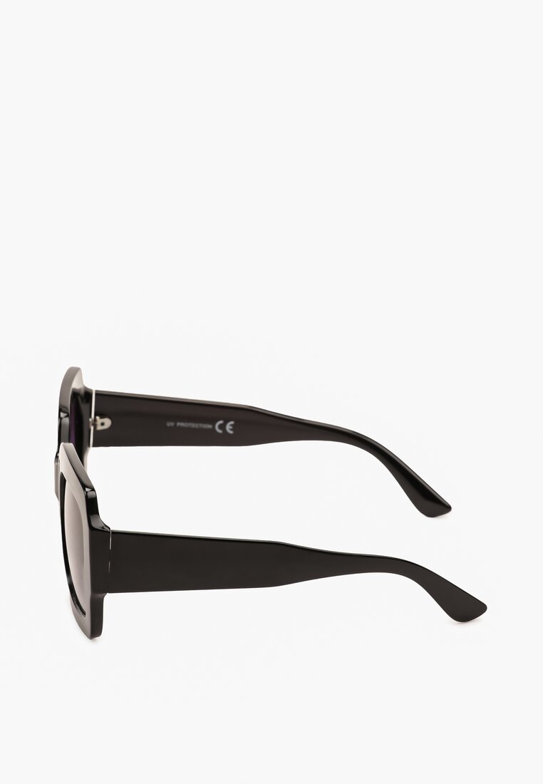Czarne Okulary Przeciwsłoneczne o Szerokim Fasonie Jesalia