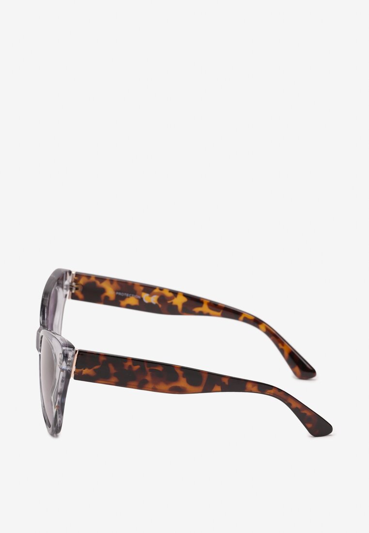 Szare Oryginalne Okulary Przeciwsłoneczne Cat Eye Nleasa