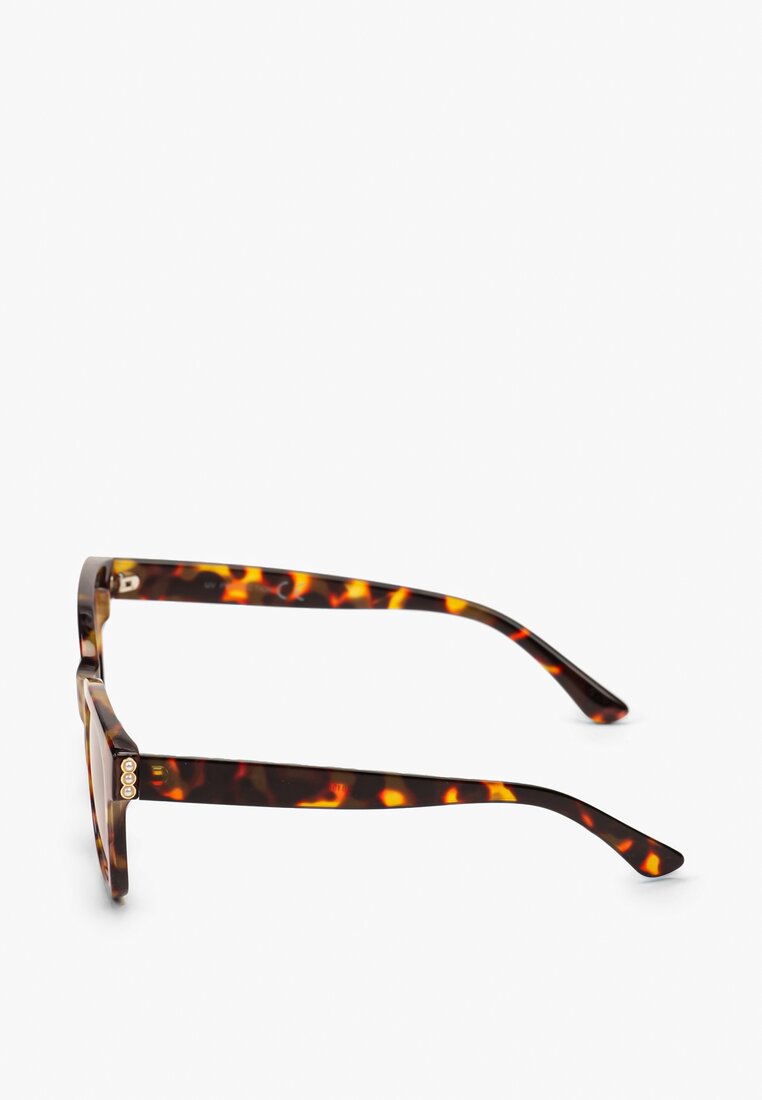 Ciemnobrązowe Casualowe Okulary Przeciwsłoneczne Querdia