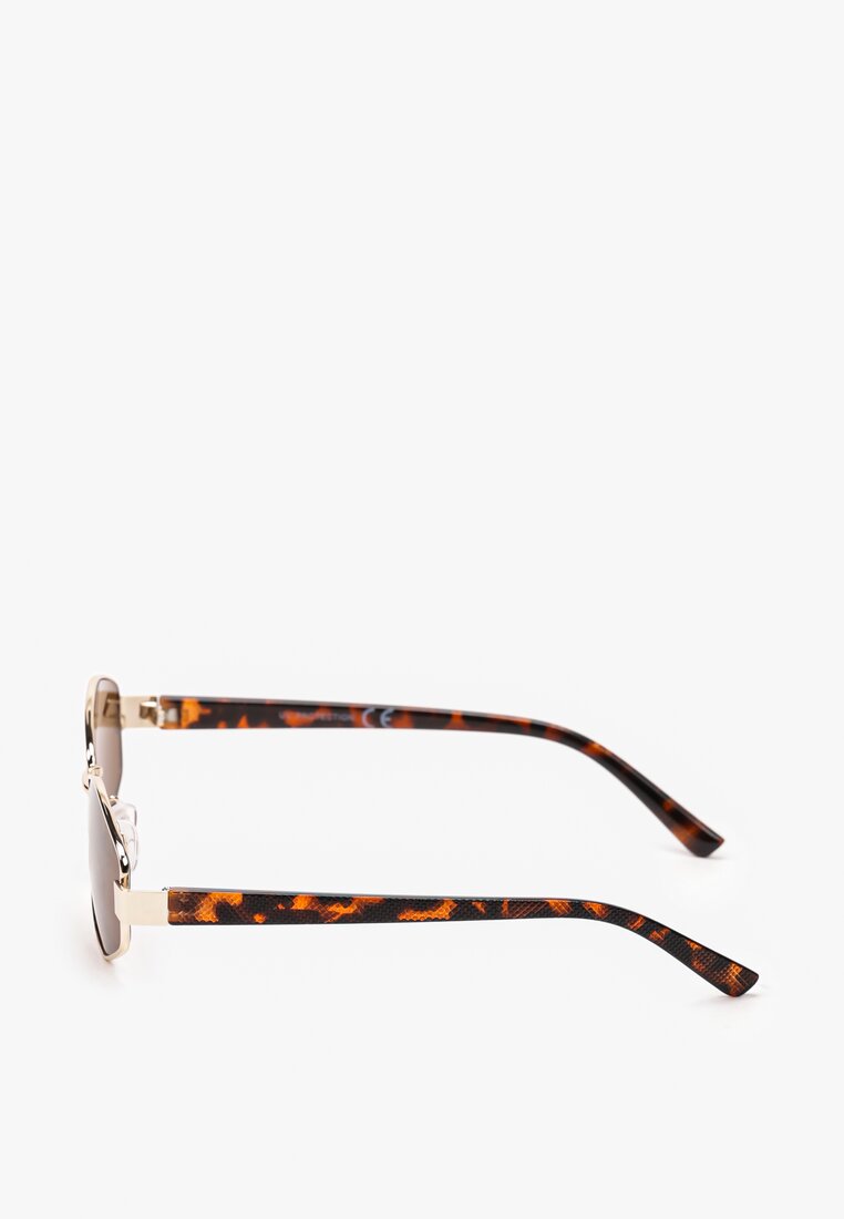 Brązowe Okulary Przeciwsłoneczne Podłużne Lenonki Mirida