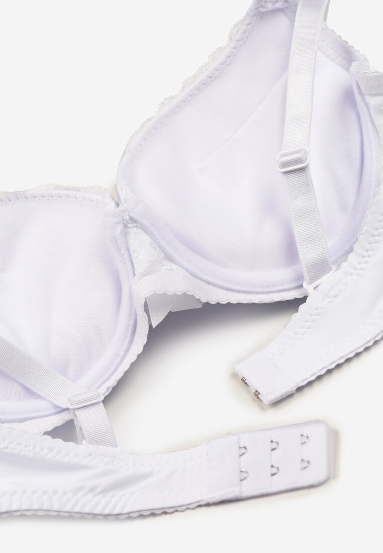 Sutien Alb Push-Up cu Dantelă Fină Xilemia