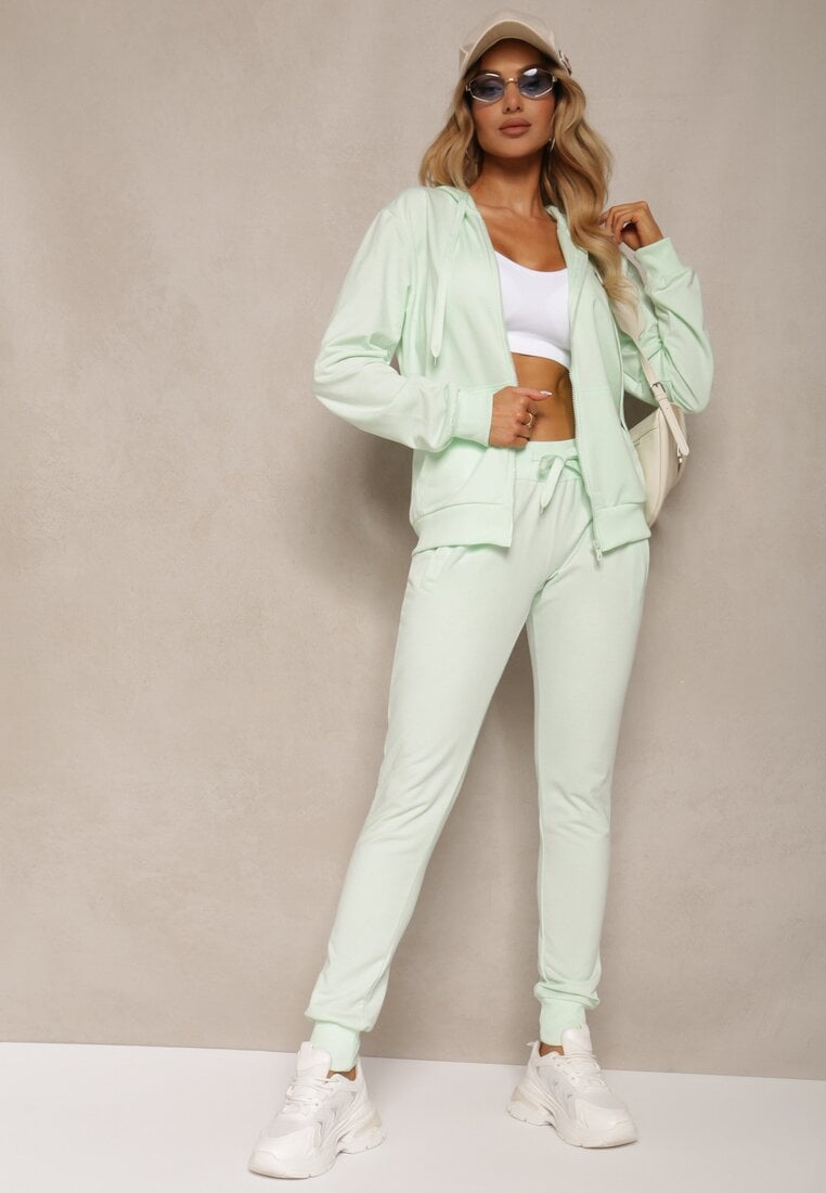 Pantaloni sport Mentă Ivemia cu Elastic în Talie