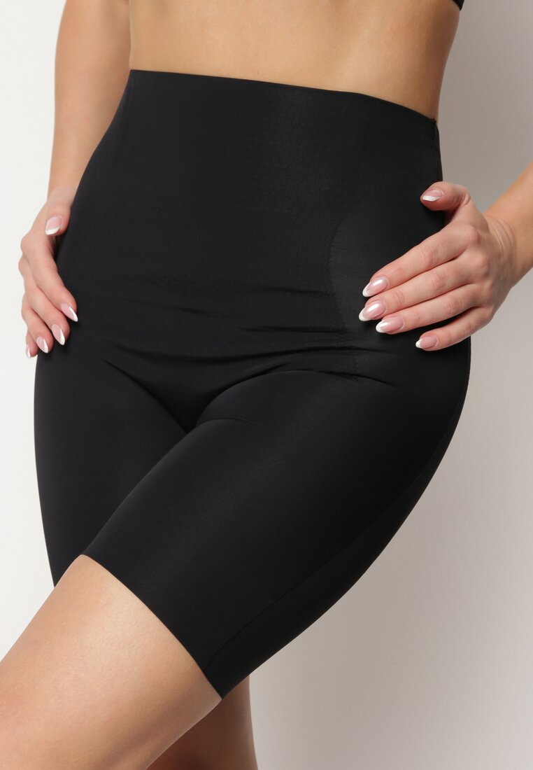 Chiloți modelatori negri High Waist cu Push-Up Furbia