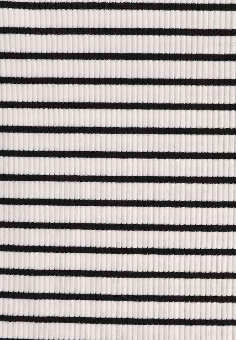 Tricou de bumbac alb-albastru în dungi cu mânecă scurtă Fralea