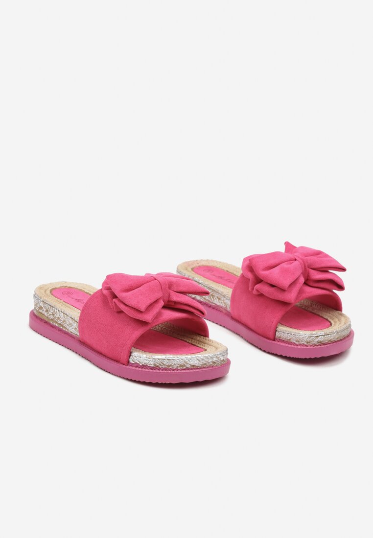 Papuci Fucsia Plat cu Fundă Maurisa