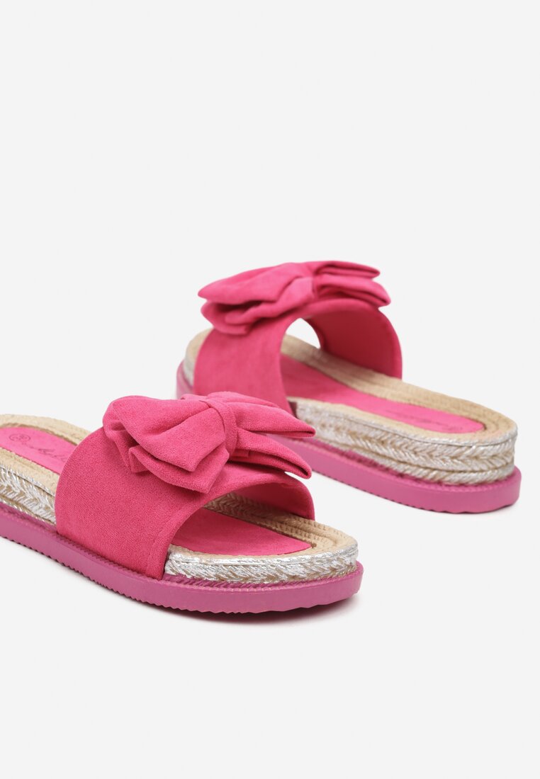 Papuci Fucsia Plat cu Fundă Maurisa