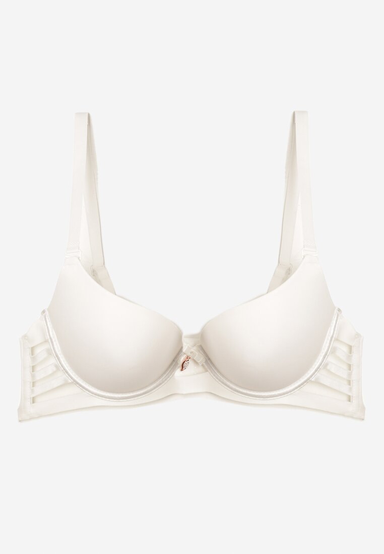 Sutien Push-Up bej deschis cu bretele reglabile Dimarinsa