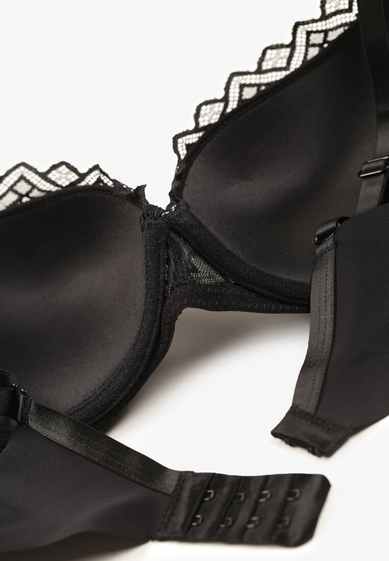 Sutien Negru din Dantelă cu Push-Up Dimettra