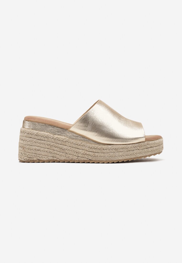 Șlapi Aurii Casual cu Platformă în Stil Boho Krissta