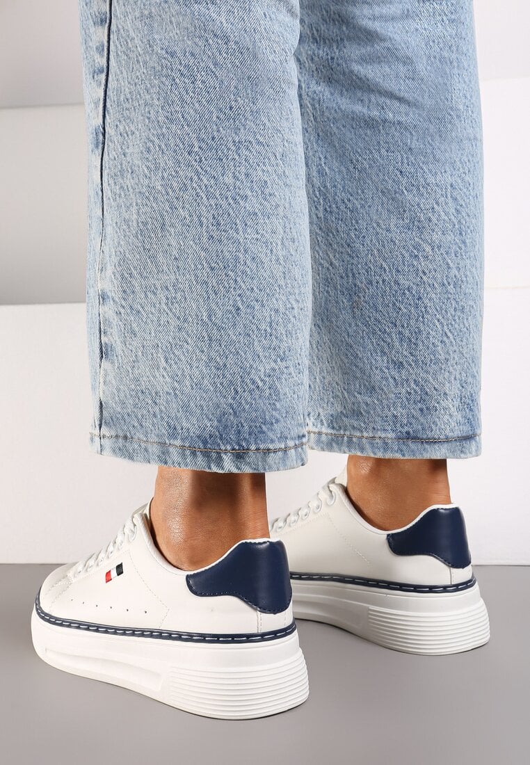 Sneakers Vaiden Alb cu bleumarin
