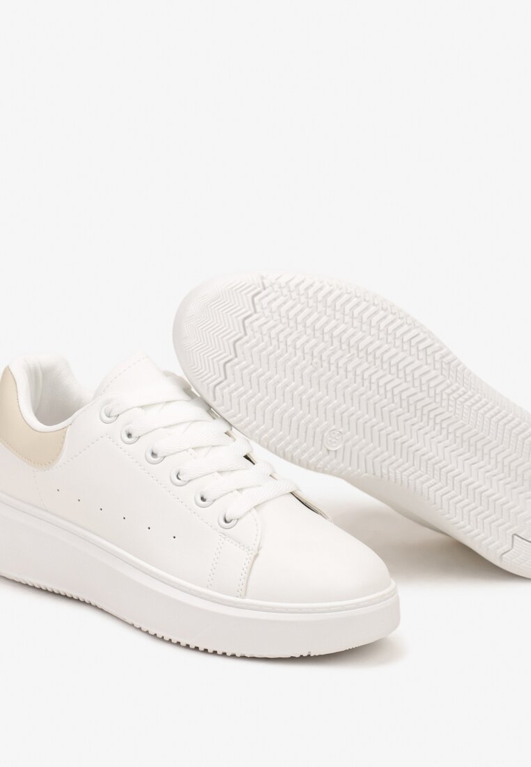 Sneakers Tialorae Alb cu bej