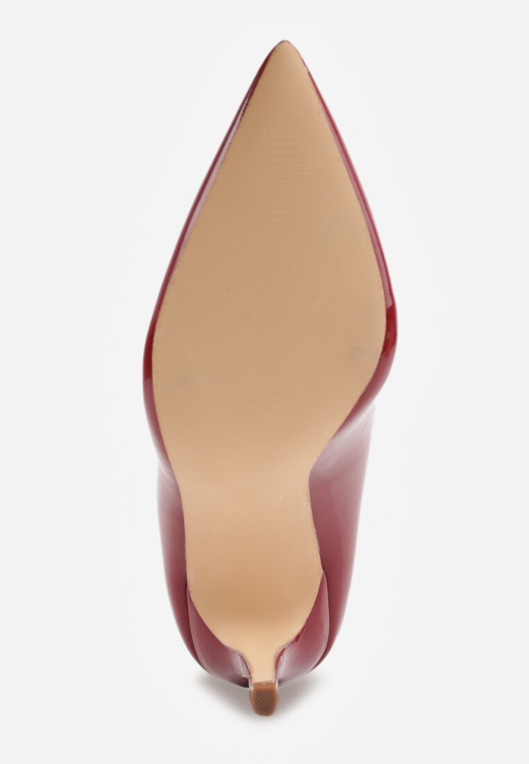 Bordowe Szpilki Lakierowane w Klasycznym Stylu Rotina