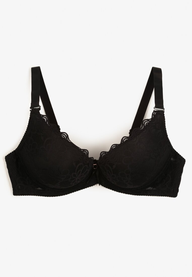Sutien Negru Din Dantelă Push-Up Chrisalia