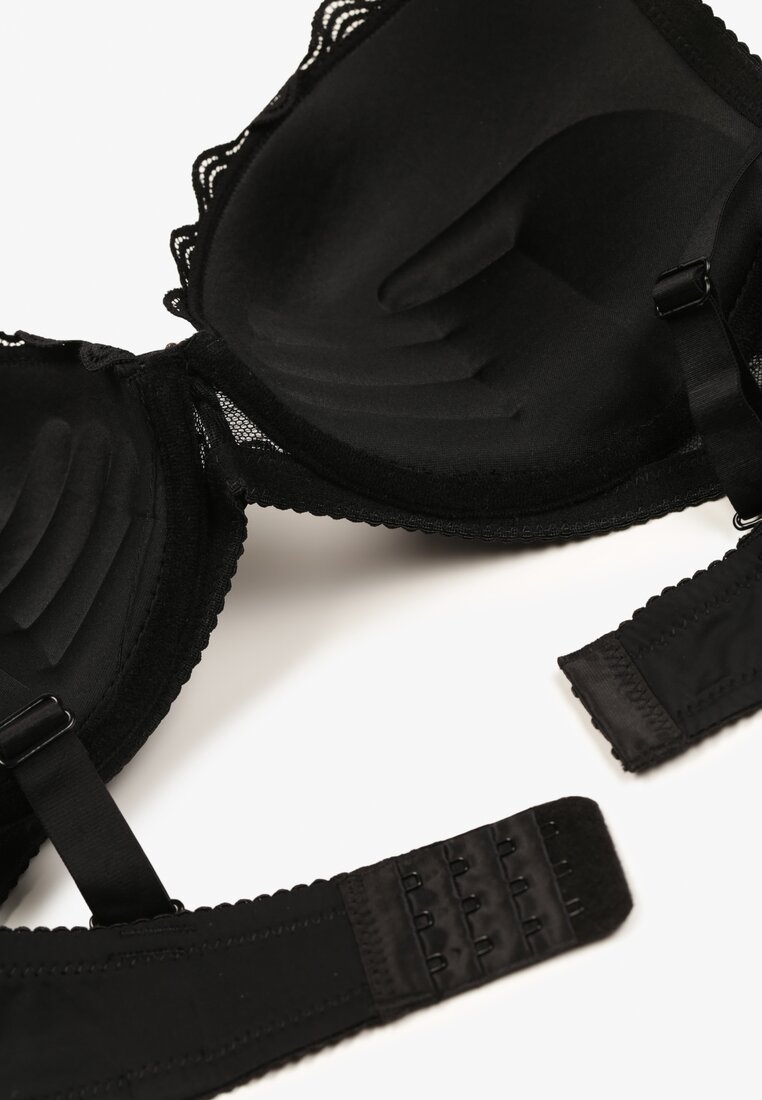 Sutien Negru Din Dantelă Push-Up Chrisalia