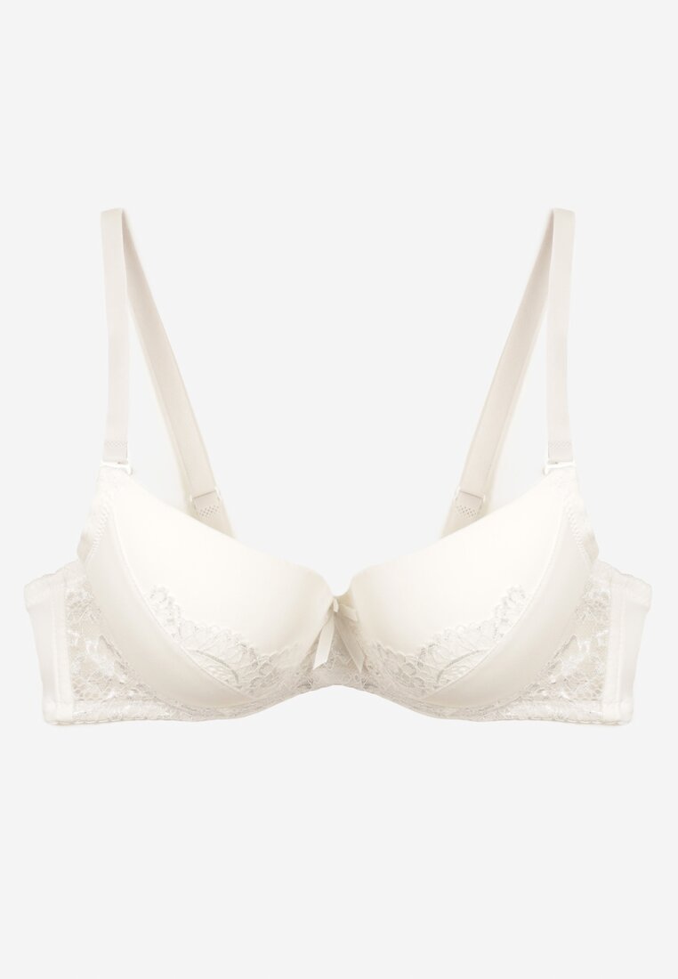 Sutien Bej Deschis Full Cup Kristelle cu Dantelă