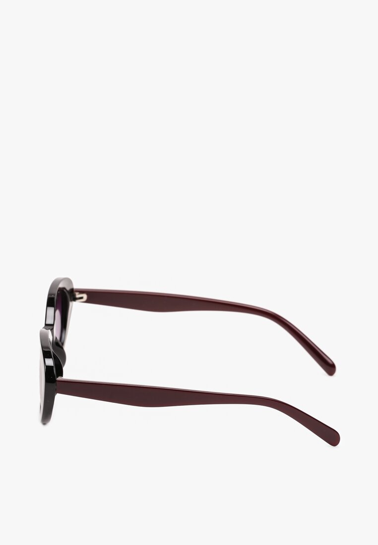 Brązowe Okulary Przeciwsłoneczne o Wąskim Zaokrąglonym Kształcie Xandalea