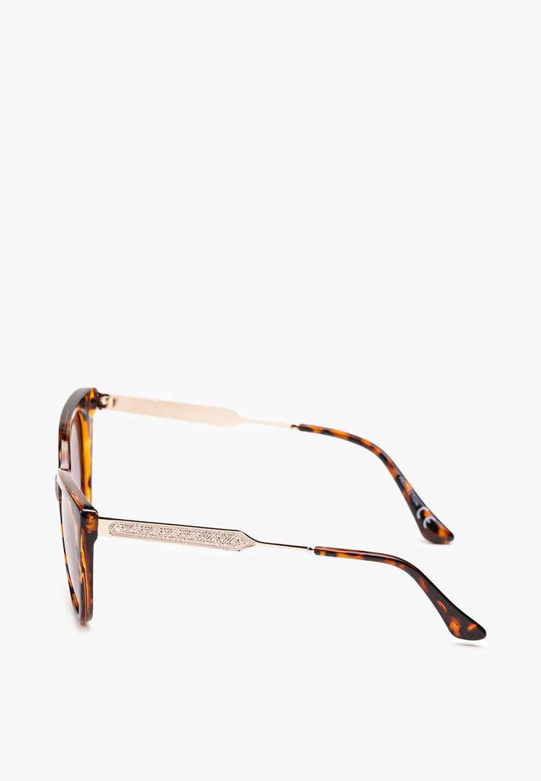 Brązowe Kocie Okulary Przeciwsłoneczne Trisselda