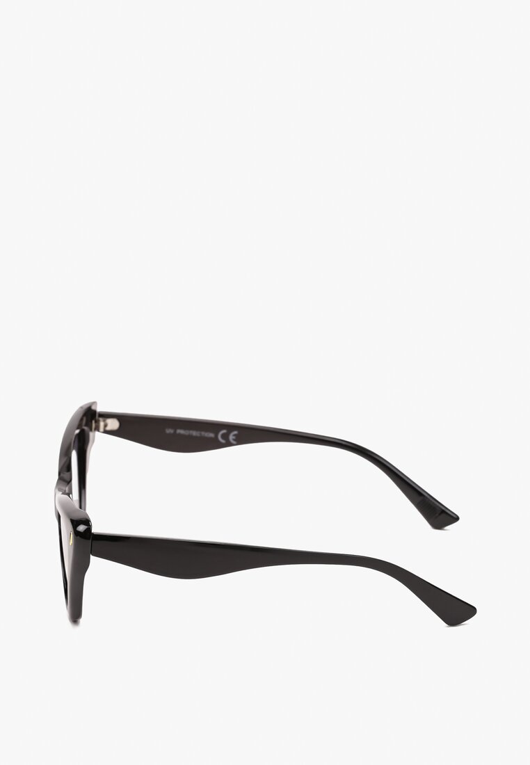 Czarne Okulary Przeciwsłoneczne Cat Eye z Filtrem UV Hernllea