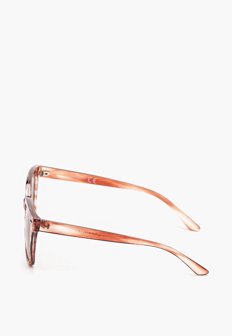 Brązowe Okulary Przeciwsłoneczne Cat Eye z Filtrem UV Sandalea