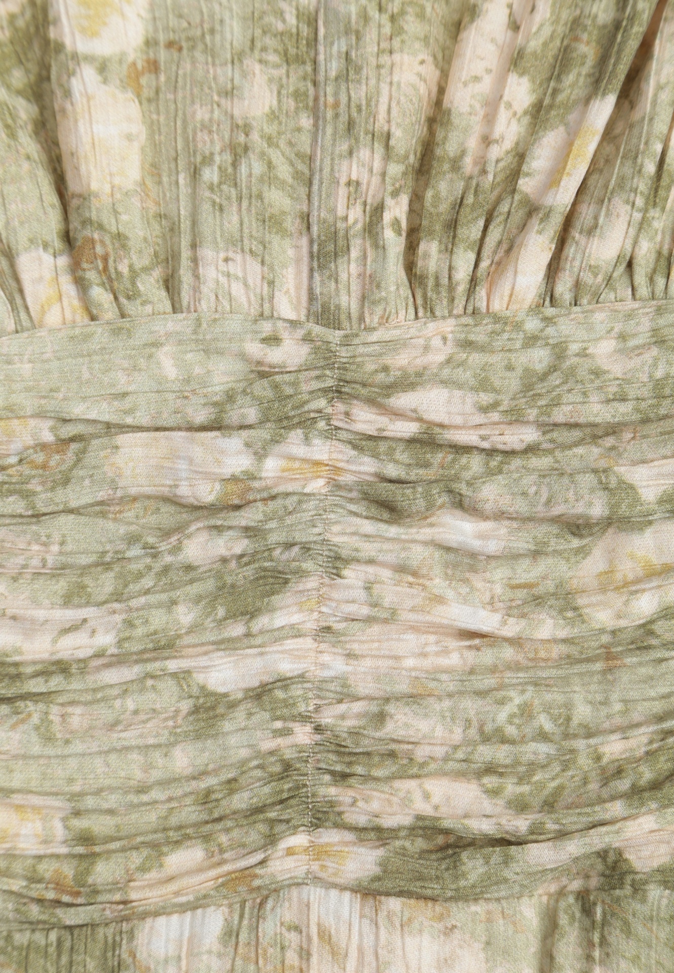 Rochie Verde cu Bretele Groase cu Decolteu în V și Elastic în Talie Iletta