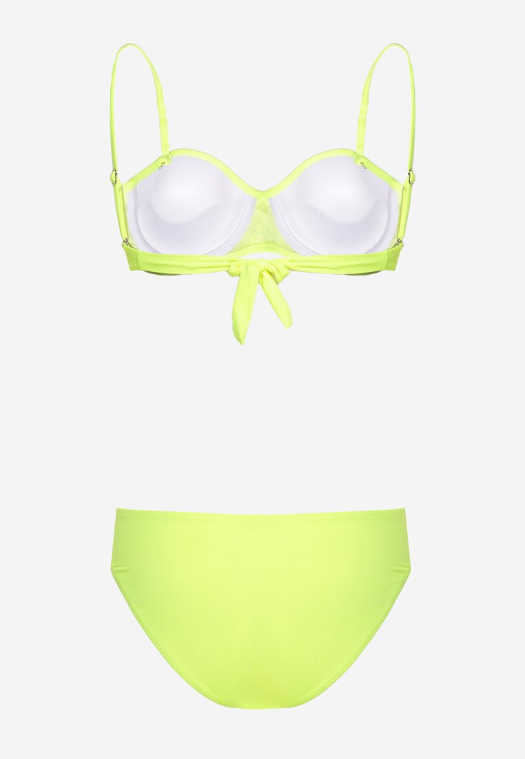 Bikini Galben Două Piese Sutien Paiete Chiloți Oreviana