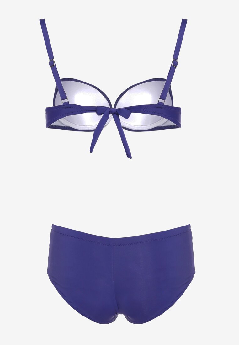 Bleumarin Bikini Sutien Cu Cupe Buretate Chiloți Tip Fig Furefia