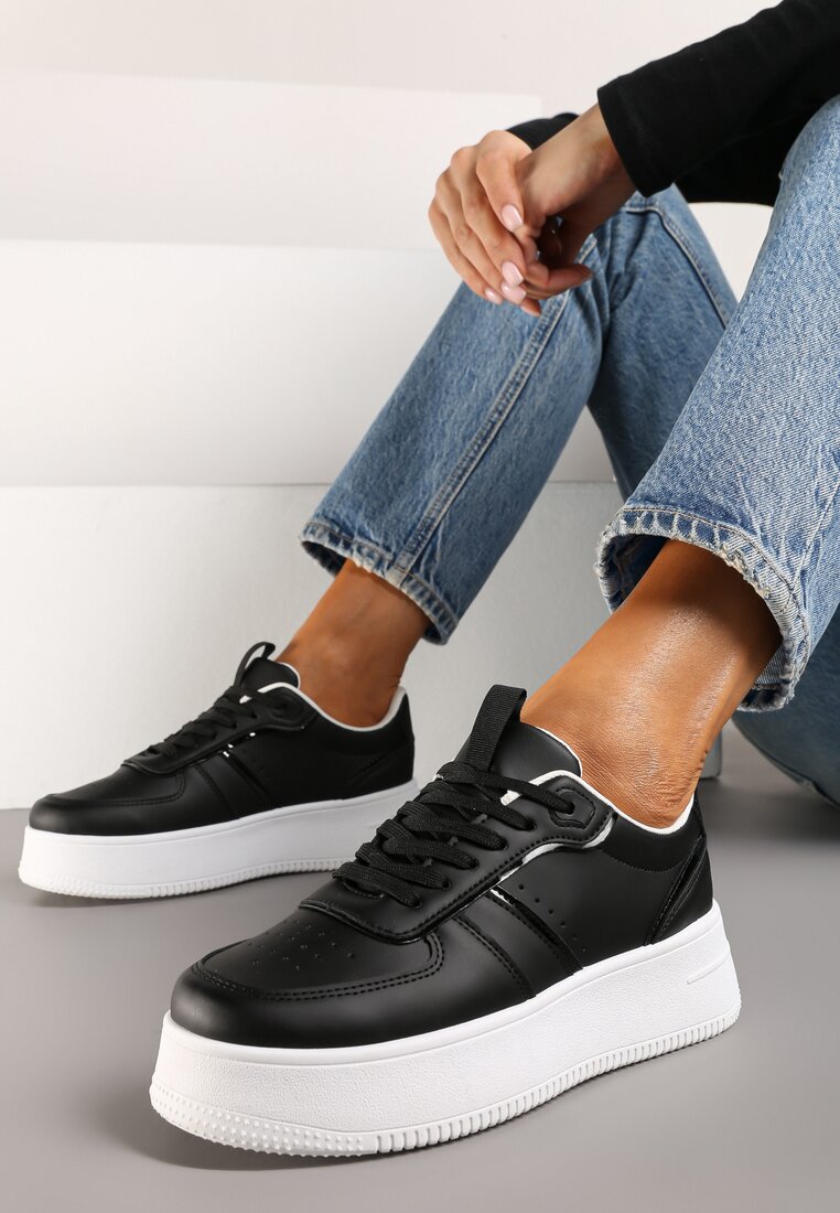 Sneakers Lealirra Negru cu alb