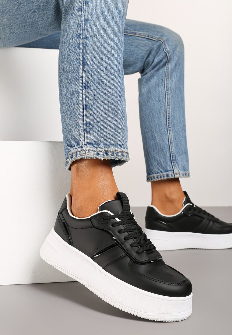 Sneakers Lealirra Negru cu alb