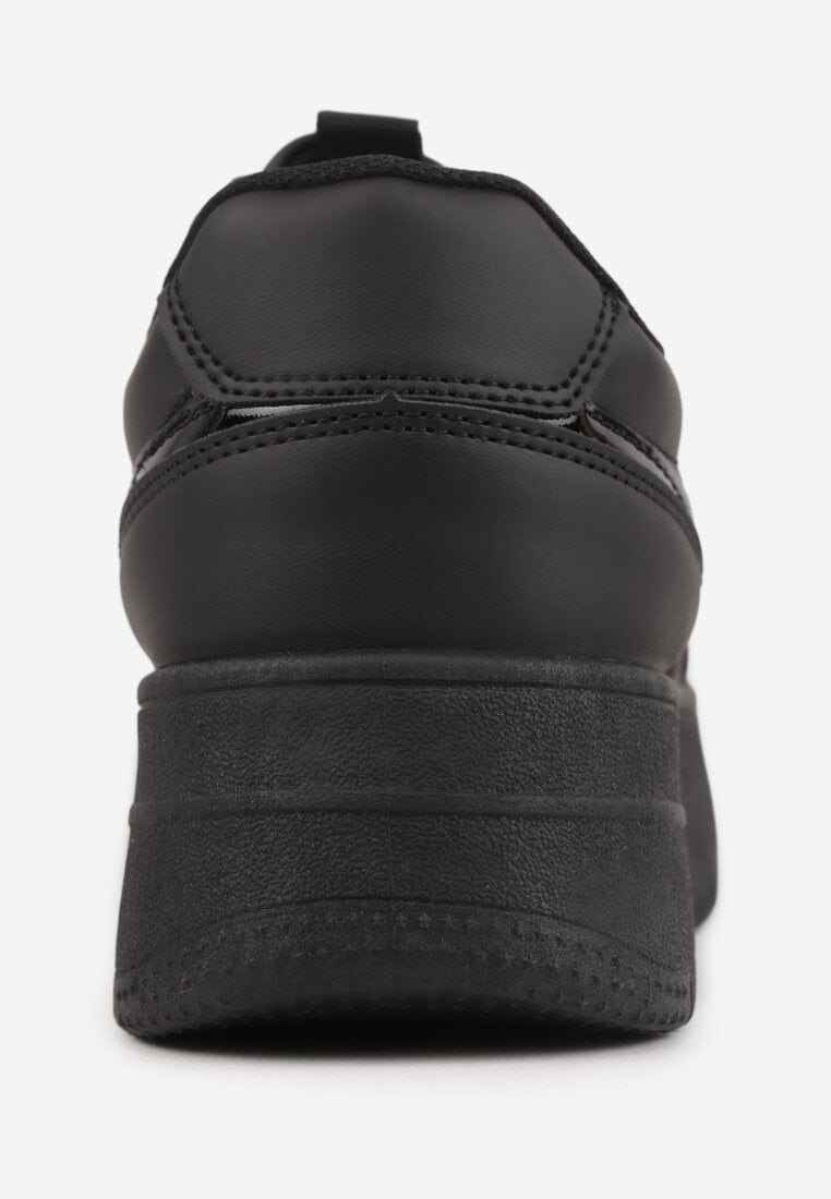 Czarne Casualowe Sneakersy Vices na Niskiej Platformie Torila