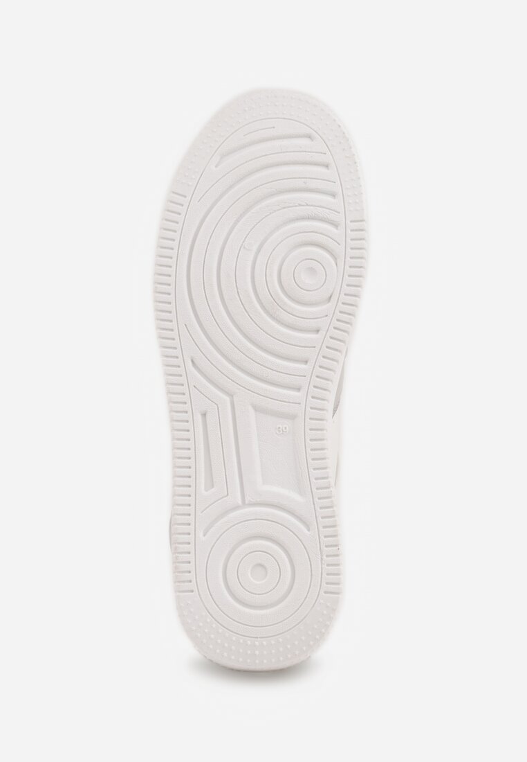 Biało-Szare Casualowe Sneakersy Vices na Niskiej Platformie Torila